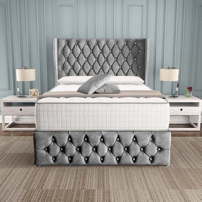Monaco Wingback Divan Bed - Armour Coniston