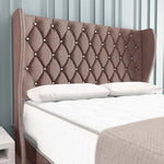 Monaco Wingback Divan Bed - Mauve Naples