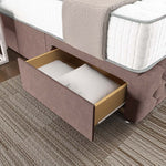 Monaco Wingback Divan Bed - Mauve Naples