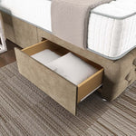 Monaco Wingback Divan Bed - Mink Coniston