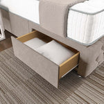 Monaco Wingback Divan Bed - Seal Grey Naples