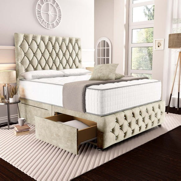 Moscow Divan Bed - Almond Coniston