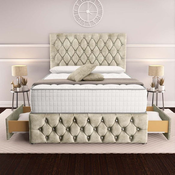 Moscow Divan Bed - Almond Coniston