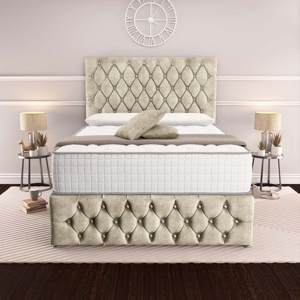 Moscow Divan Bed - Almond Coniston