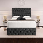 Moscow Divan Bed - Black Chenille