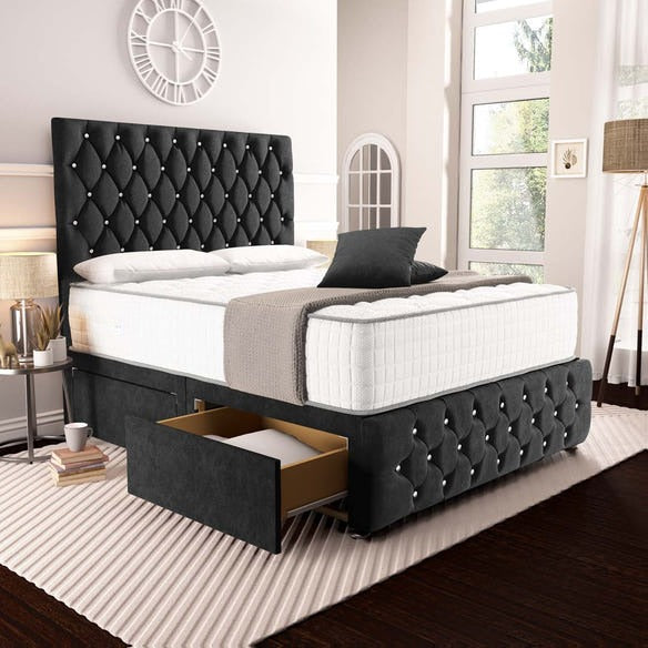 Moscow Divan Bed - Black Naples