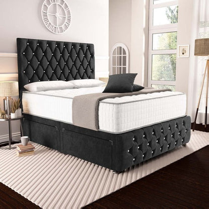 Moscow Divan Bed - Black Naples