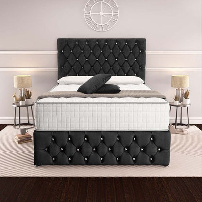 Moscow Divan Bed - Black Naples