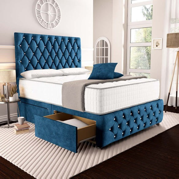Moscow Divan Bed - Blue Coniston
