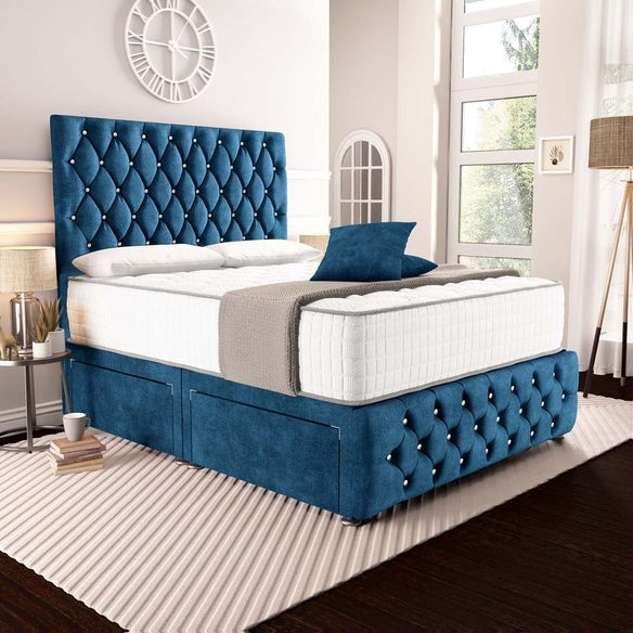 Moscow Divan Bed - Blue Coniston