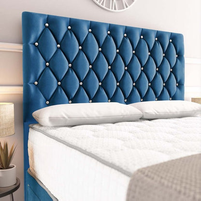 Moscow Divan Bed - Blue Plush Velvet