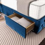 Moscow Divan Bed - Blue Plush Velvet