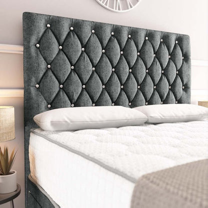Moscow Divan Bed - Charcoal Chenille
