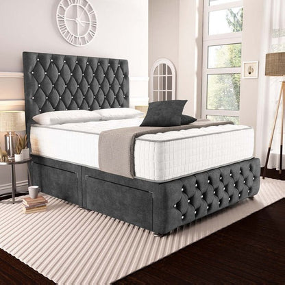 Moscow Divan Bed - Charcoal Coniston