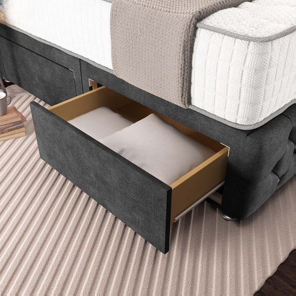 Moscow Divan Bed - Charcoal Coniston