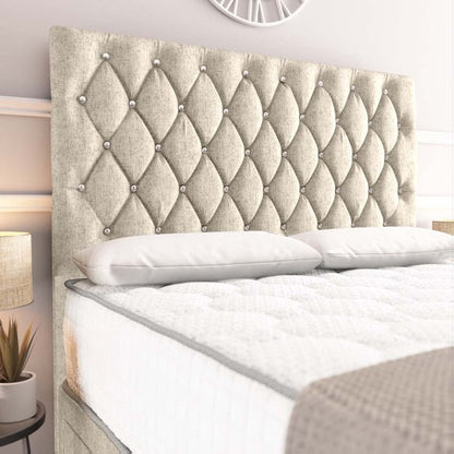 Moscow Divan Bed - Cream Chenille
