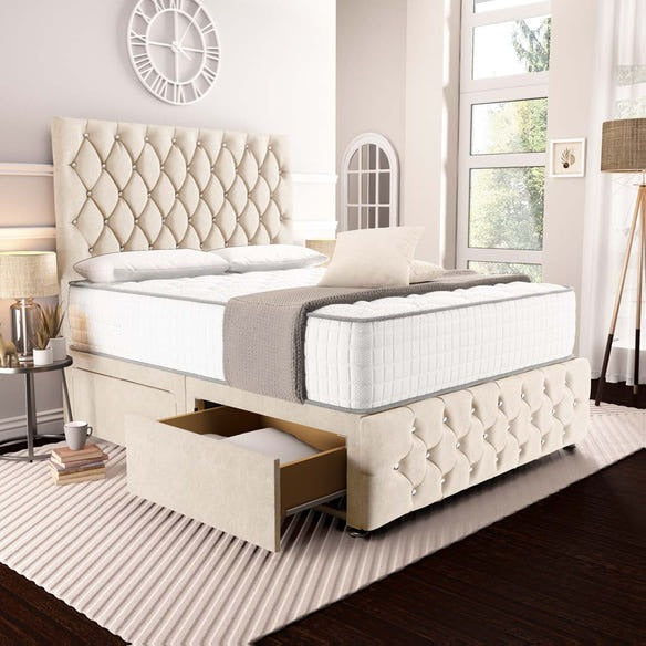 Moscow Divan Bed - Cream Naples