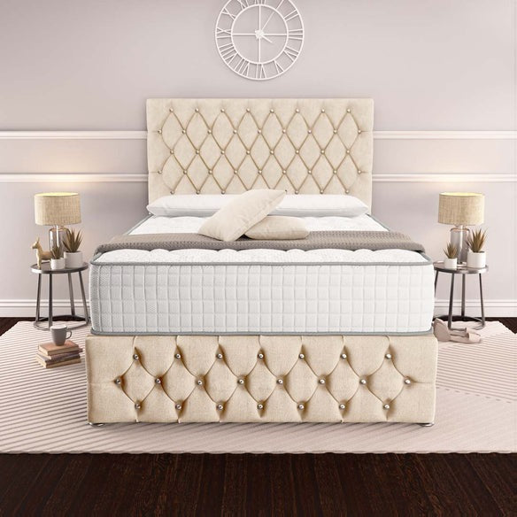 Moscow Divan Bed - Cream Naples