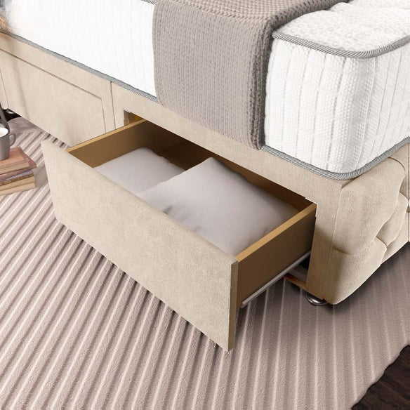 Moscow Divan Bed - Cream Naples