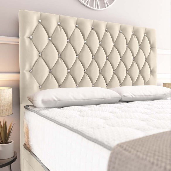 Moscow Divan Bed - Cream Plush Velvet
