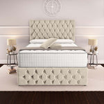 Moscow Divan Bed - Cream Plush Velvet