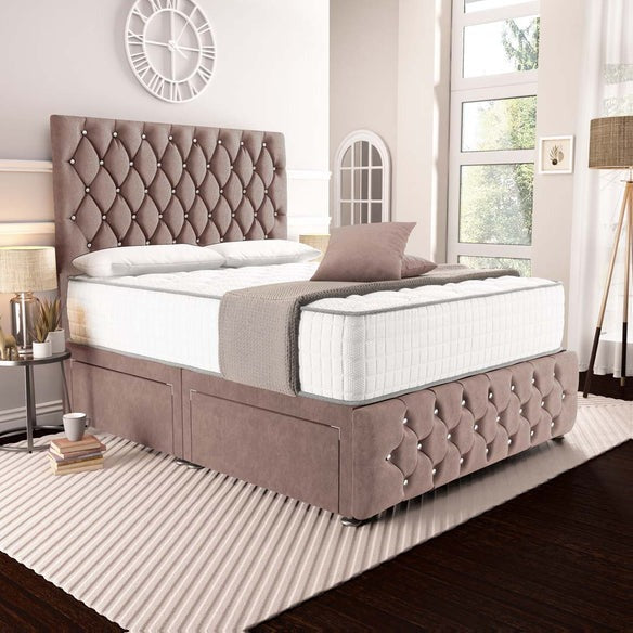 Moscow Divan Bed - Mauve Naples