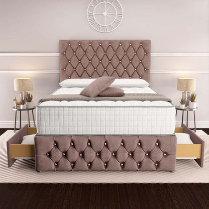 Moscow Divan Bed - Mauve Naples