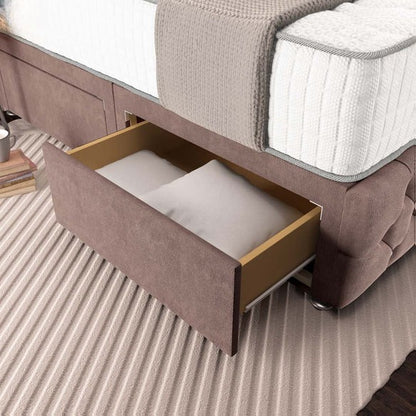 Moscow Divan Bed - Mauve Naples