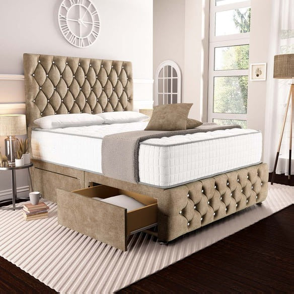 Moscow Divan Bed - Mink Coniston