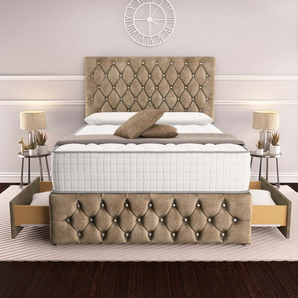 Moscow Divan Bed - Mink Coniston