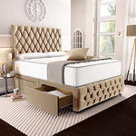 Moscow Divan Bed - Mink Plush Velvet