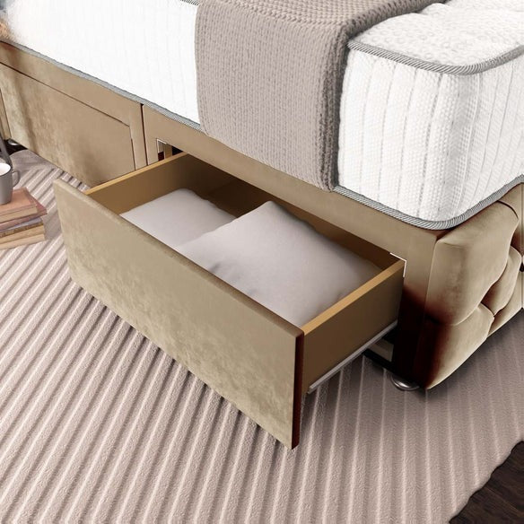 Moscow Divan Bed - Mink Plush Velvet