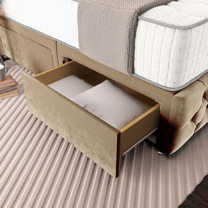 Moscow Divan Bed - Mink Plush Velvet