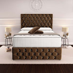 Moscow Divan Bed - Mocca Plush Velvet