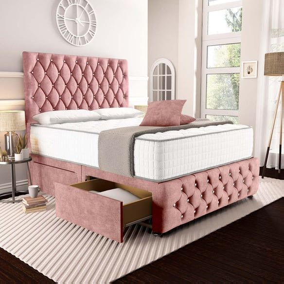 Moscow Divan Bed - Pink Coniston