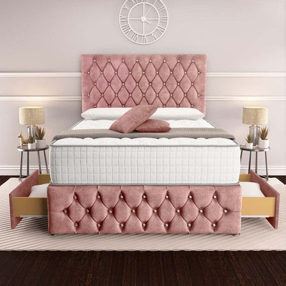 Moscow Divan Bed - Pink Coniston