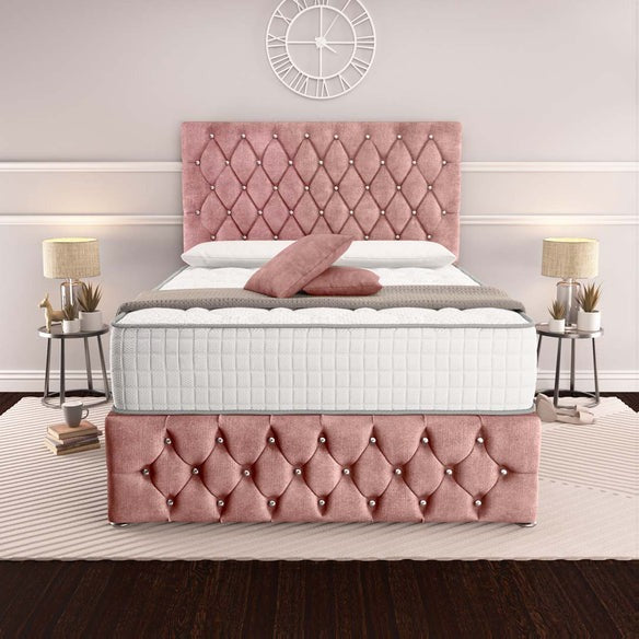 Moscow Divan Bed - Pink Coniston