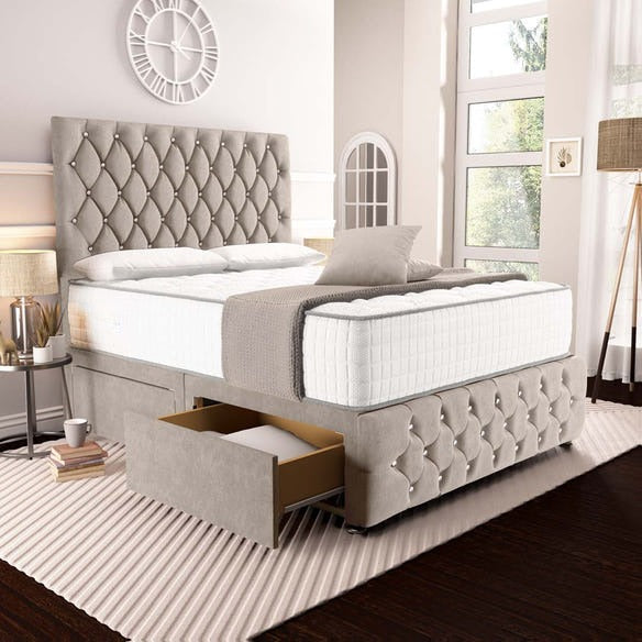 Moscow Divan Bed - Seal Grey Naples