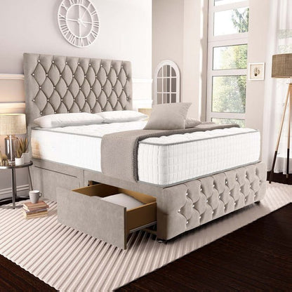 Moscow Divan Bed - Seal Grey Naples