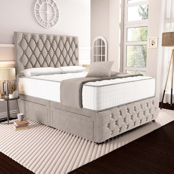 Moscow Divan Bed - Seal Grey Naples