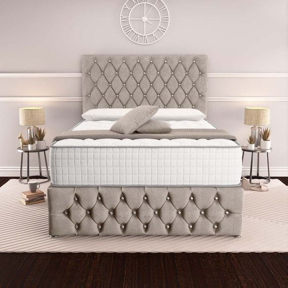 Moscow Divan Bed - Seal Grey Naples