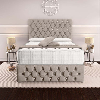 Moscow Divan Bed - Seal Grey Naples