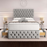 Moscow Divan Bed - Silver Linoso