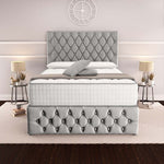 Moscow Divan Bed - Silver Linoso