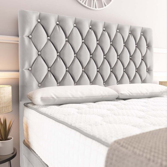 Moscow Divan Bed - Silver Plush Velvet