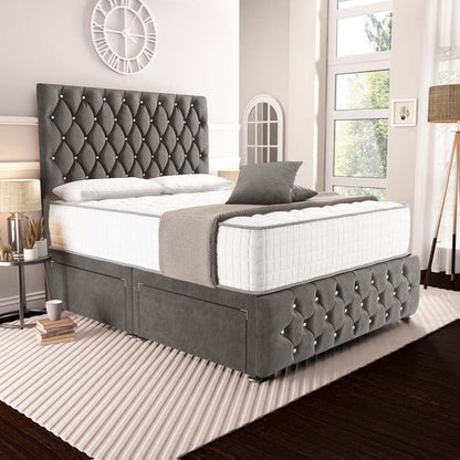 Moscow Divan Bed - Slate Grey Naples