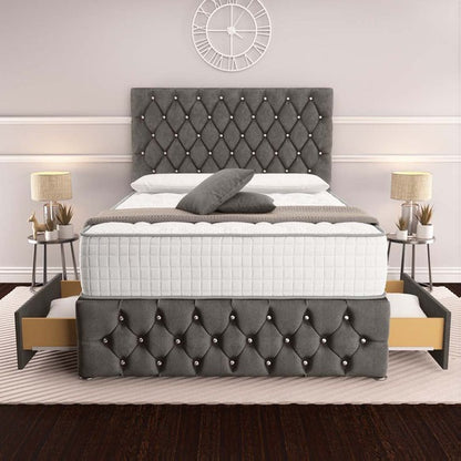 Moscow Divan Bed - Slate Grey Naples