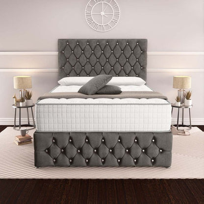 Moscow Divan Bed - Slate Grey Naples