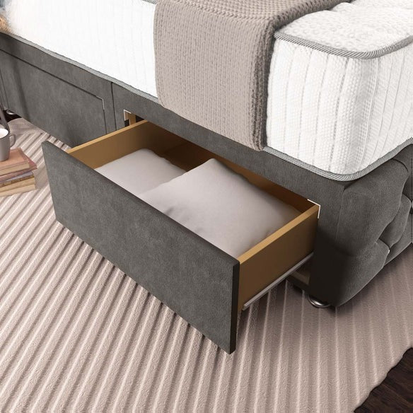 Moscow Divan Bed - Slate Grey Naples