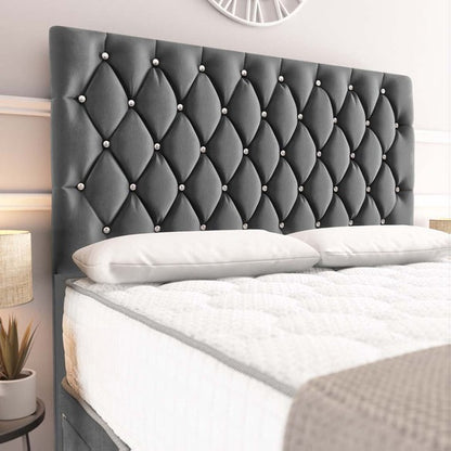 Moscow Divan Bed - Steel Plush Velvet